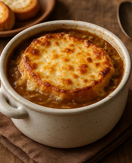Sopa de cebolla a la francesa