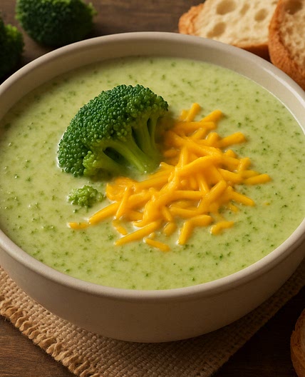 Crema de brócoli con queso
