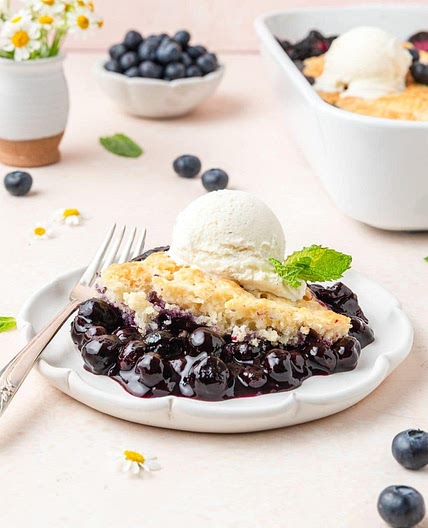 Sourdough Blueberry Cobbler