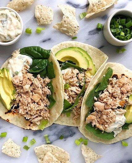 Tuna Tacos with Spicy Lime Crema