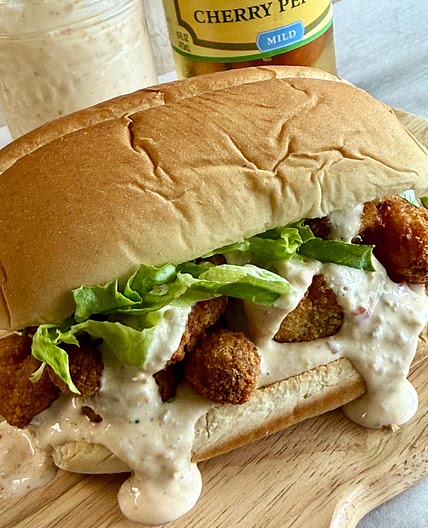 Shrimp Po Boys with Cherry Pepper Aioli