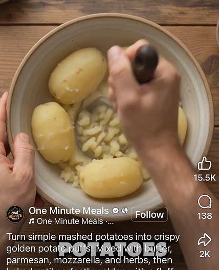 Cheesy mashed potato puffs