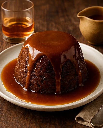 Whisky-Glazed Sticky Toffee Pudding