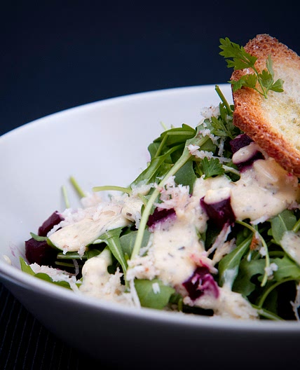 Kale Caesar with Sourdough Croutons