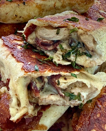 Blackstone Cheesy Chicken Bacon Ranch Wraps