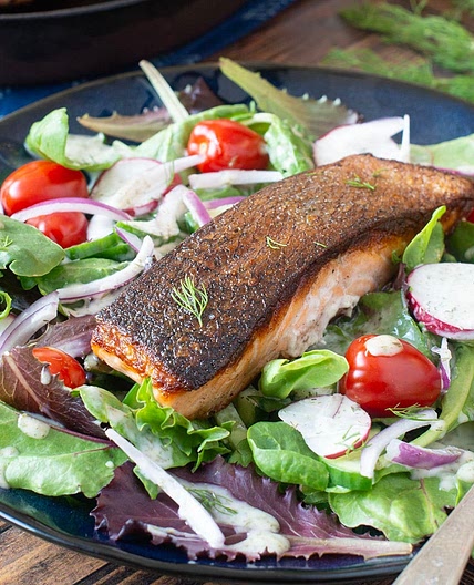 Crispy Salmon Salad Recipe