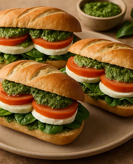 Bocadillos al pesto