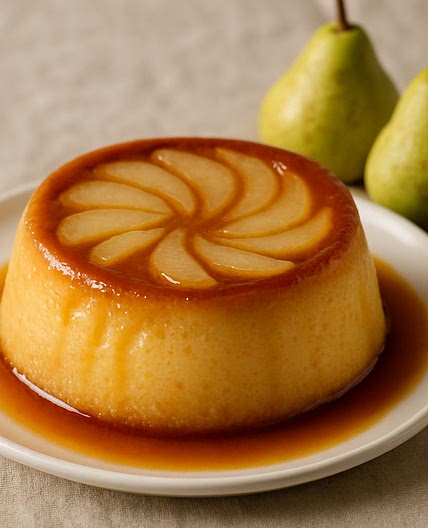 Flan de pera
