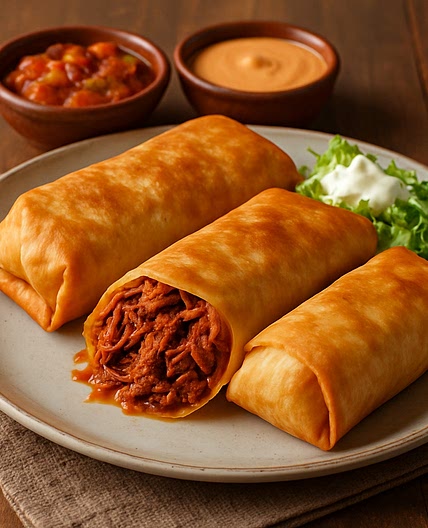 Chimichangas de chilorio de cerdo