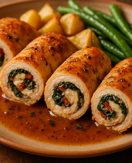 Rollos de pollo