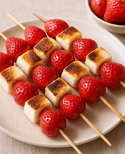 Brochetas de fresa