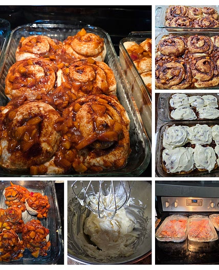 Peach Cobbler Cinnamon Rolls