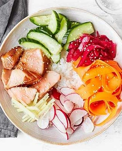 Quick sushi bowl