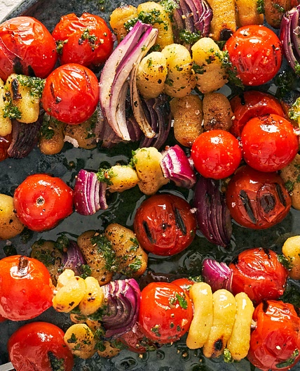 Tomato Gnocchi Kebabs