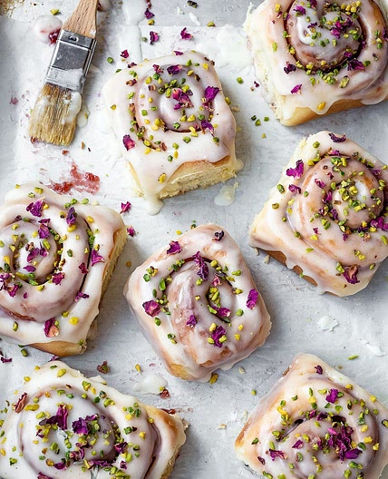 Edd Kimber’s Raspberry And Rose Cheesecake Buns