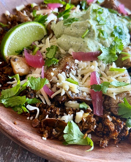 Chicken Taco Sweet Potato Rice Bowls