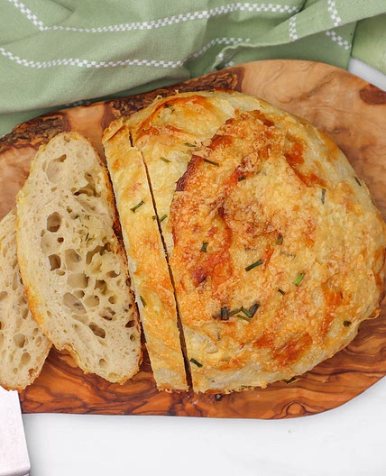 Cheese and Chive Sourdough Loaf