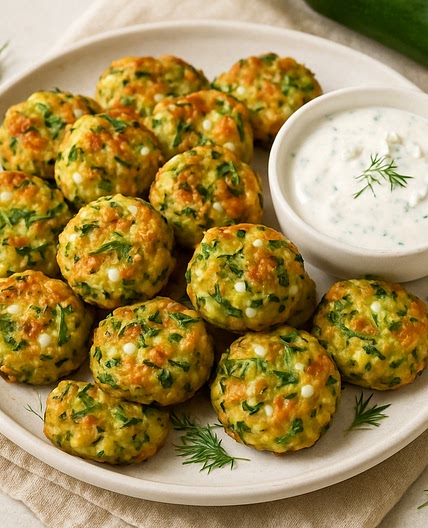 Zucchini Tots with Feta and Dill