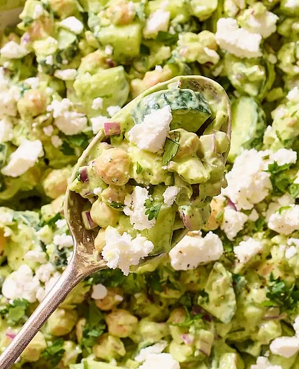 Creamy Cucumber Chickpea Salad Recipe