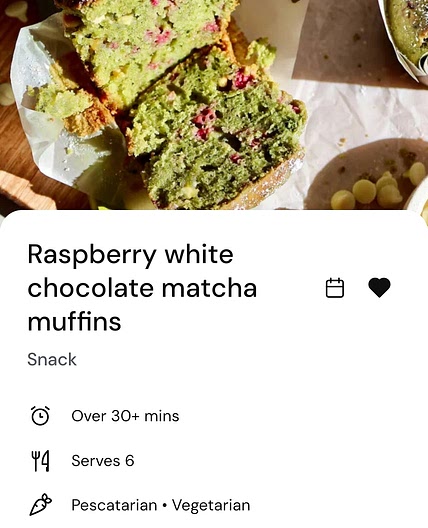 Raspberry white chocolate matcha muffins