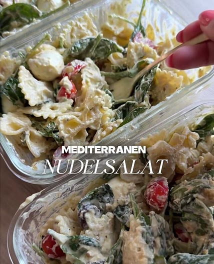 Mediterraner Nudelsalat