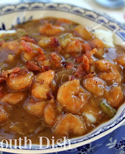Smothered Shrimp in Brown Gravy - Shrimp Delicate