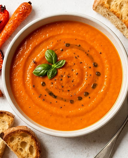 Roasted Red Pepper & Carrot Soup