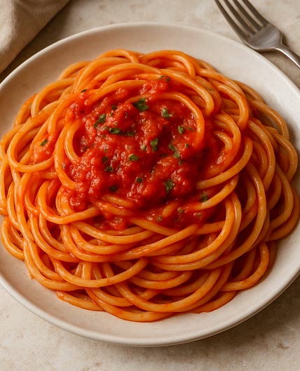 Spaguetti en Salsa de Tomate