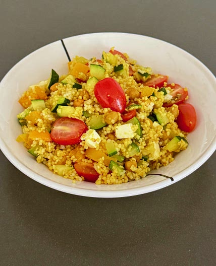 Golden Mediterranean turmeric couscous