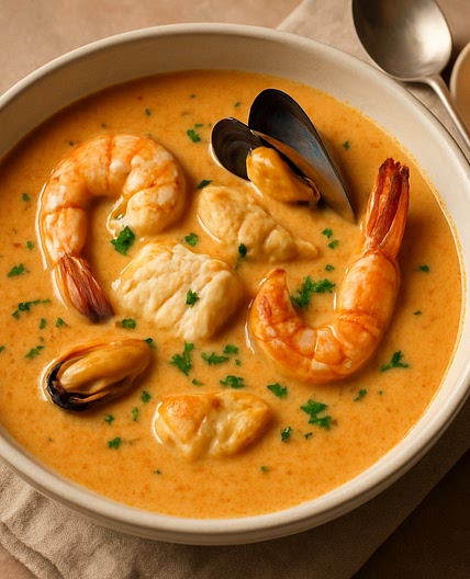 Crema de mariscos