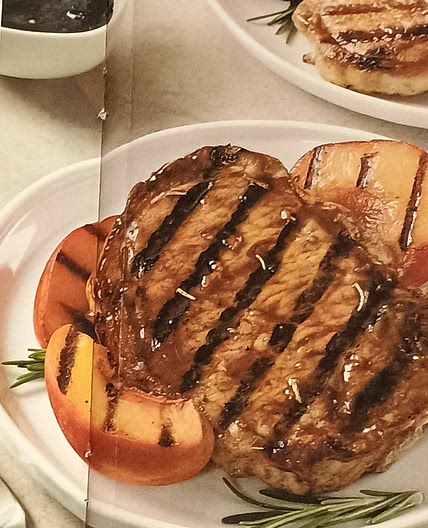 Pork Chops with Grilled Stone Fruit