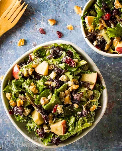 Apple Walnut Gorgonzola Salad with Balsamic Vinaigrette