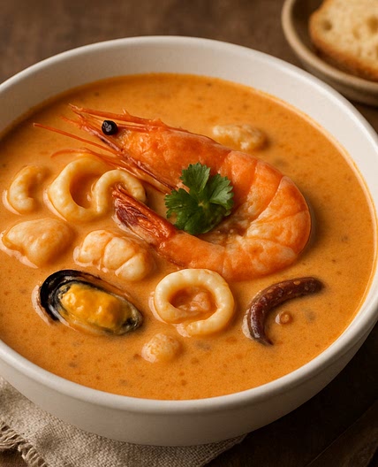 Crema de mariscos
