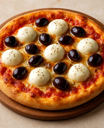 Pizza with Bocconcini and Olives