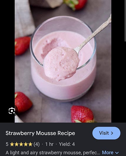 Strawberry mousse refined sugar free