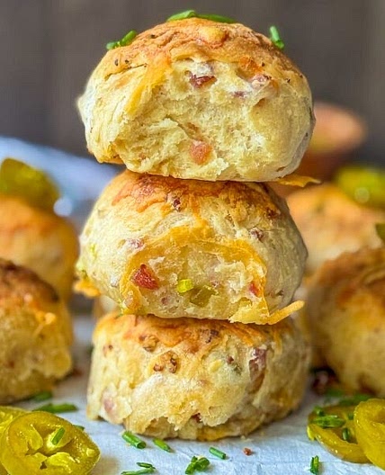 Jalapeño Cheddar Bacon Sourdough Biscuit Bombs