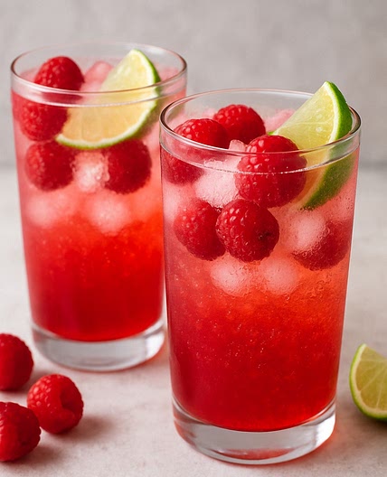 Raspberry & lime fizz