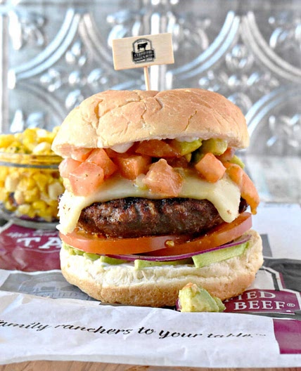 Mole Burger with Avocado Salsa