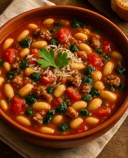 Sopa de alubias a la italiana