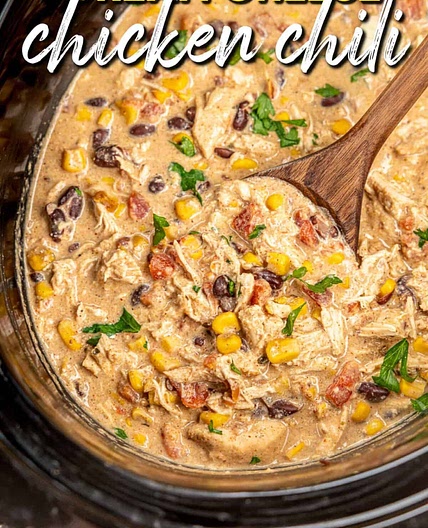 Slow Cooker Cream Cheese Chicken Chili