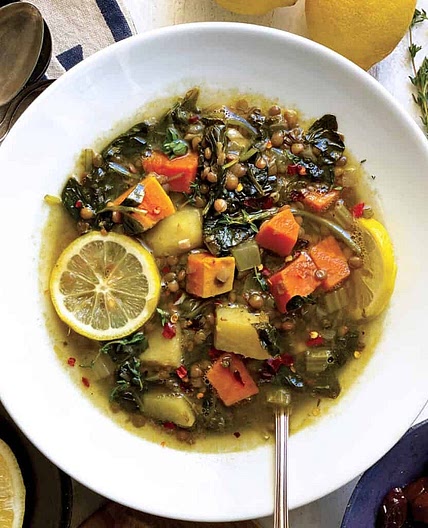 Greek Lentil and Spinach Soup With Lemon