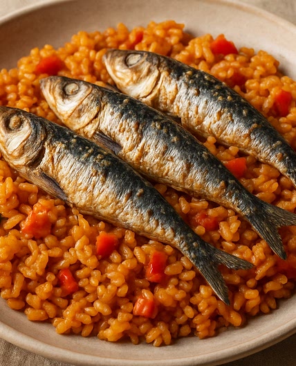 Arroz con sardina