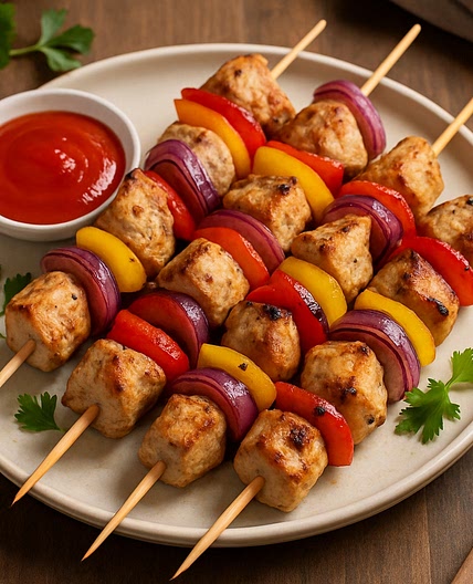 Pavo en brocheta