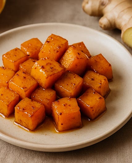 Cuadritos de calabaza al jengibre