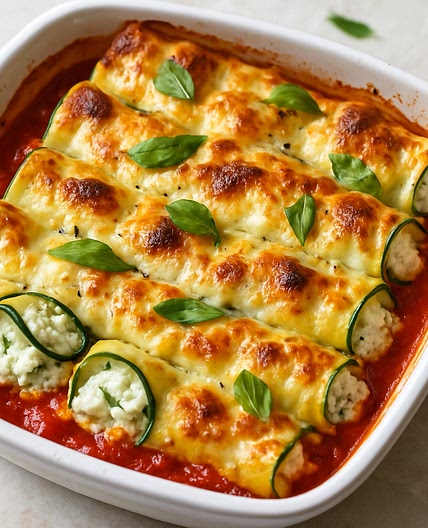 Ricotta and Zucchini Cannelloni