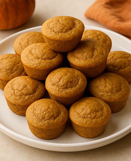 Oat Flour Pumpkin Pancake Mini Muffins