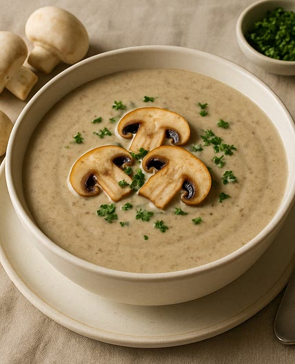 Crema de champiñones