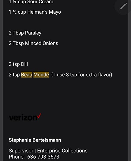 Beau Monde Dip