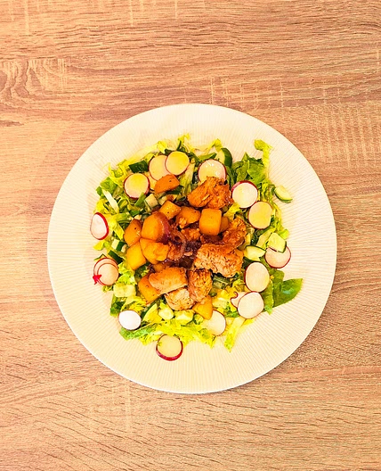 Salade garnie de dinde façon tandoori