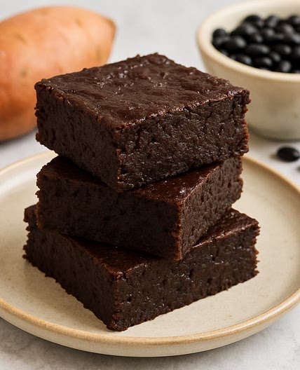 Fibre Full Fudgy Black Bean & Sweet Potato Brownies